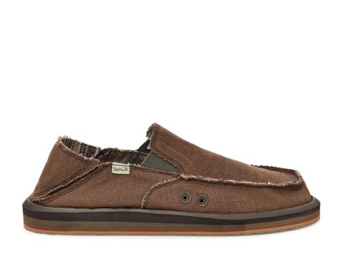 Sanuk Vagabond Soft Top Hemp Collapsible Heel - Sanuk Shoes Mens Brown - Philippines NIGETM085